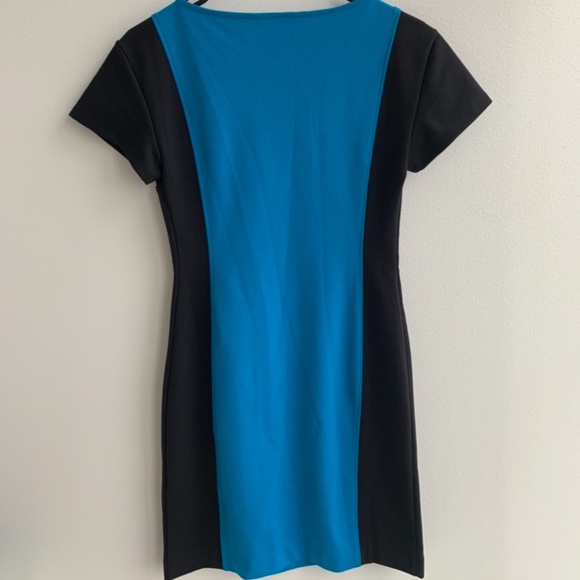 Derek Lam X Kohl’s Fitted Boatneck Dress Blue and Black  Size XS - Picture 3 of 6